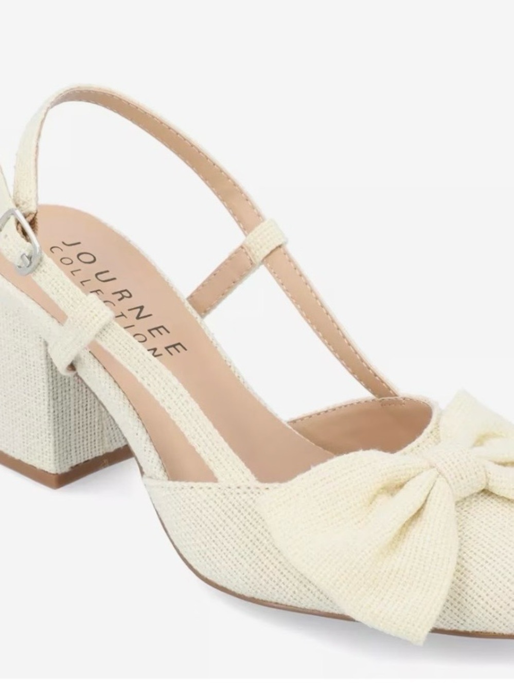 Journee Tailynn Pump 7.5 Wide - Cream